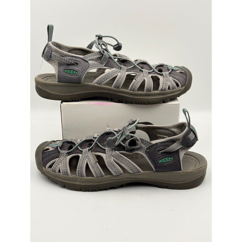 Keen Whisper Grey Teal Waterproof Hiking Sandals Womens 10.5 1022814